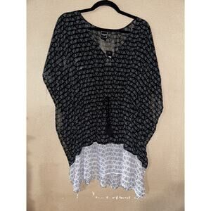 Palisades  Beach Club  Black & White  Swim Suit Cover  Med  NWT